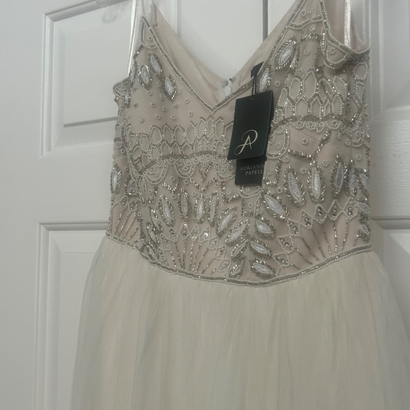 BHLDN Violetta by Adrianna Papell Beaded Gown | White | Size 2 | NWT - Picture 7 of 13
